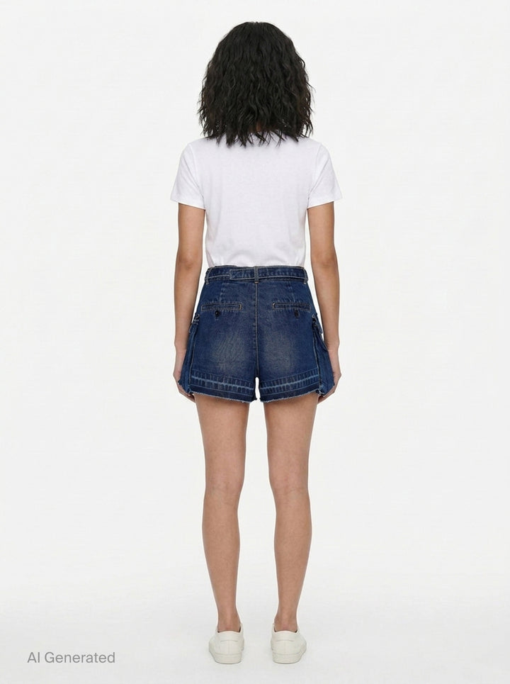 Cargo Denim Shorts | sacai | Club21 - back