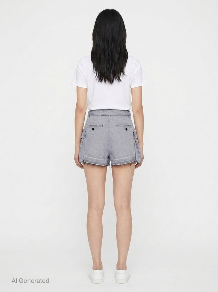 Cargo Denim Shorts | sacai | Club21 - back