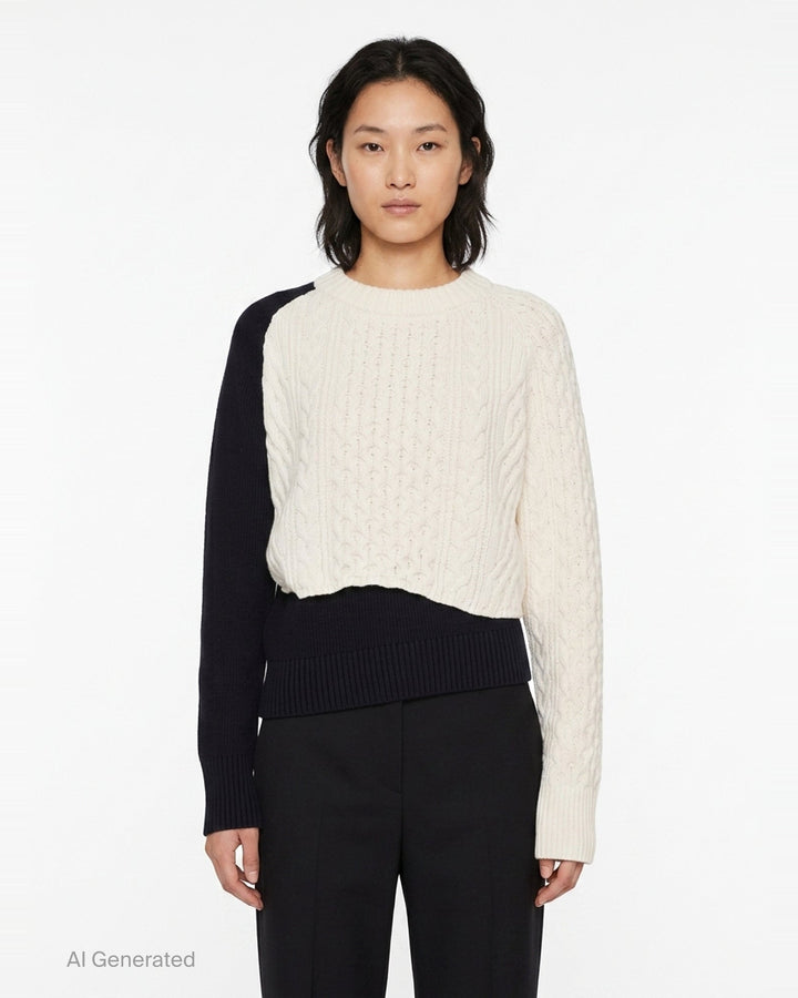 Cotton Cashmere Knit Pullover | sacai | Club21 - front