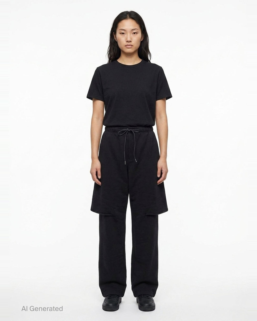 Cotton Jersey Layered Sweatpants | sacai | Club21 - front