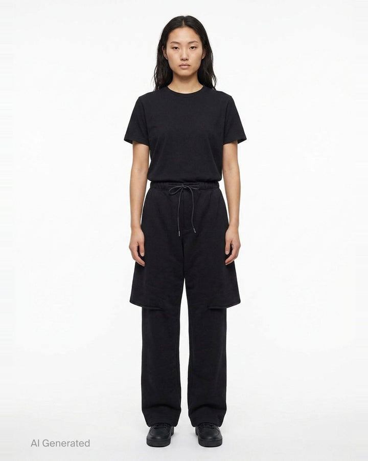 Cotton Jersey Layered Sweatpants | sacai | Club21 - front