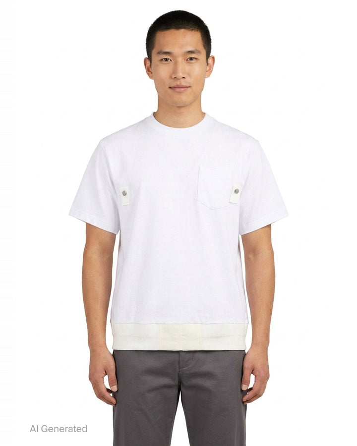 Cotton Jersey Short Sleeve Tee | sacai | Club21 - front