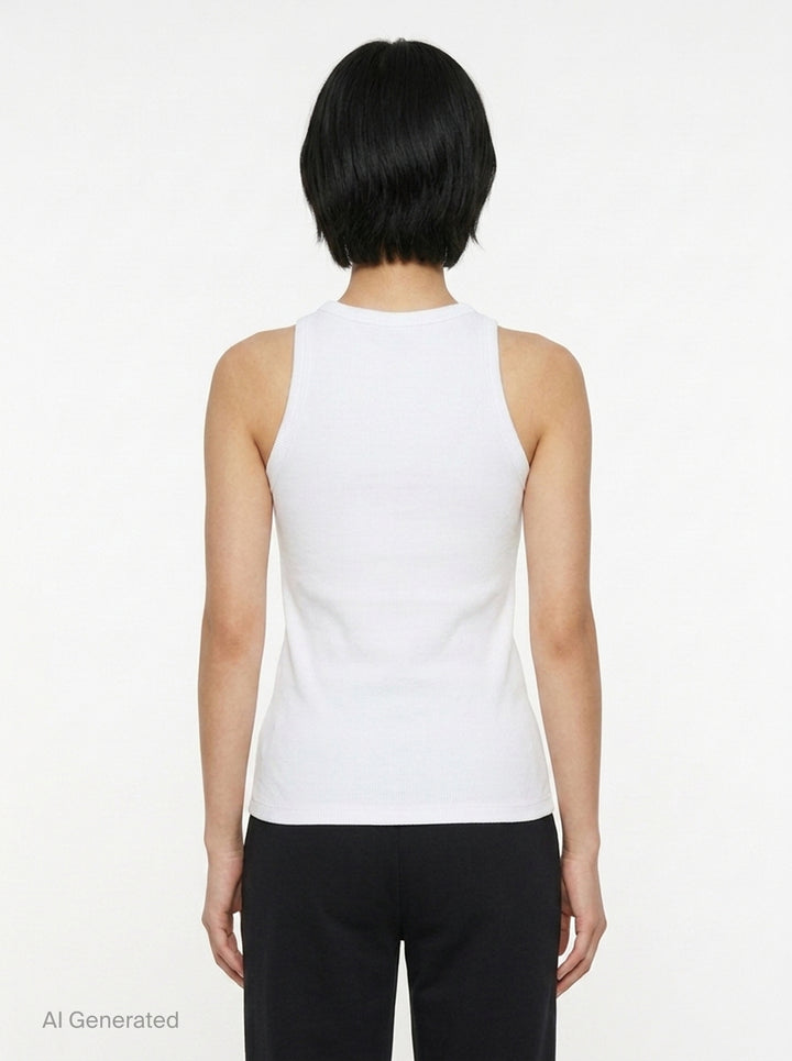 Cotton Jersey Tank Top | sacai | Club21 - back