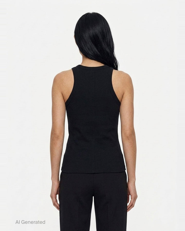 Cotton Jersey Tank Top | sacai | Club21 - back