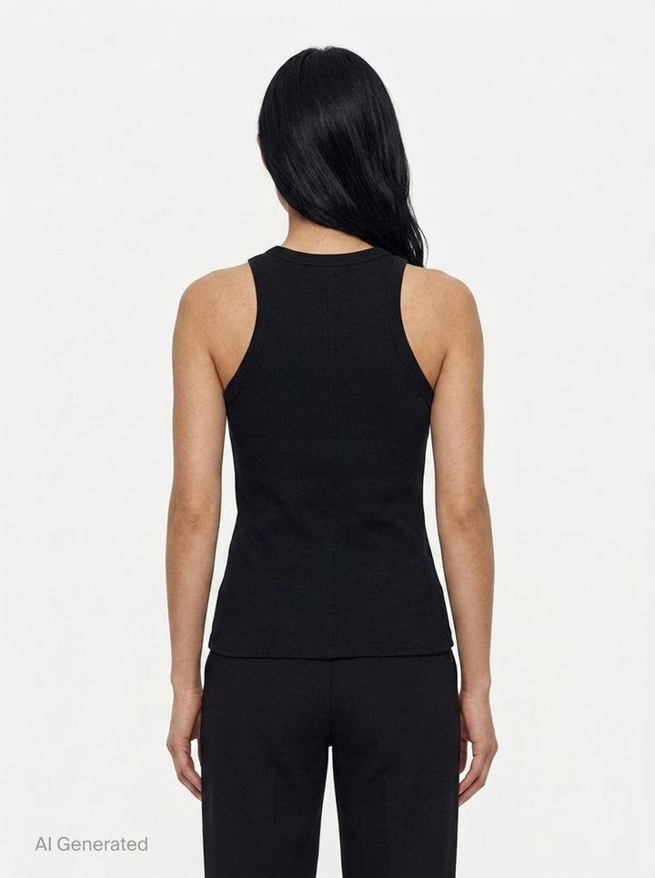Cotton Jersey Tank Top | sacai | Club21 - back