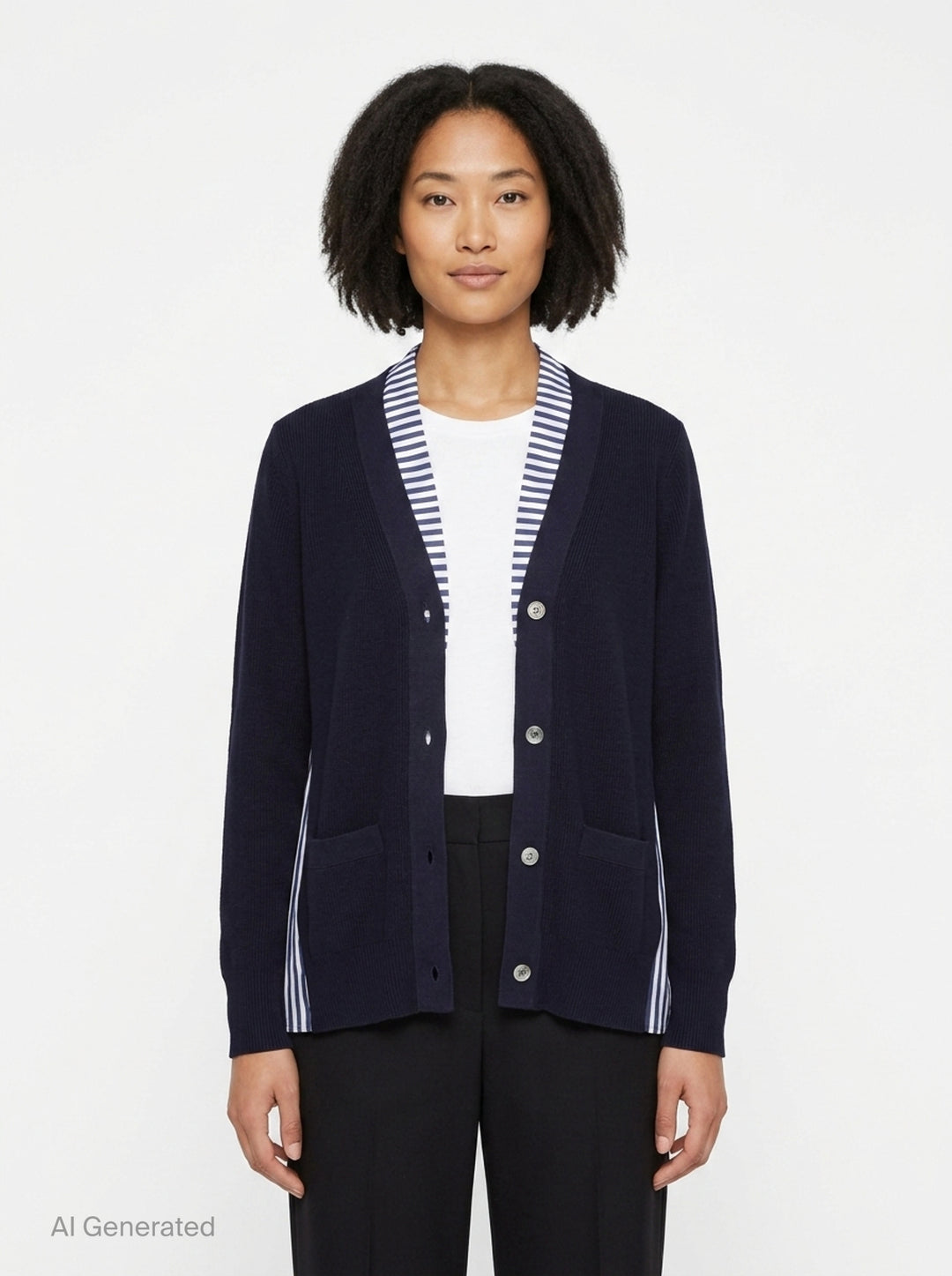 Cotton Knit Poplin Cardigan | sacai | Club21 - front