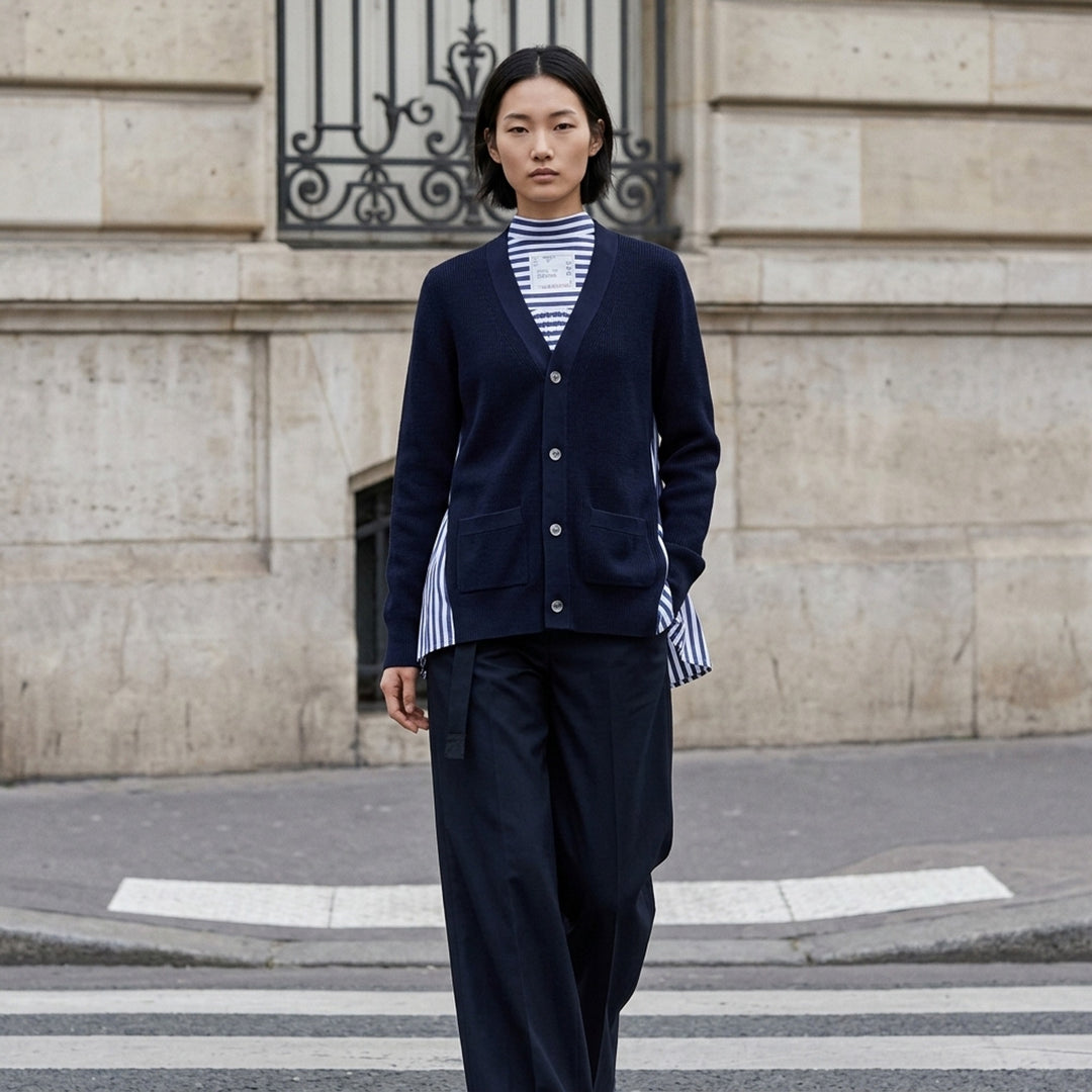 Cotton Knit Poplin Cardigan | sacai | Club21 - lifestyle