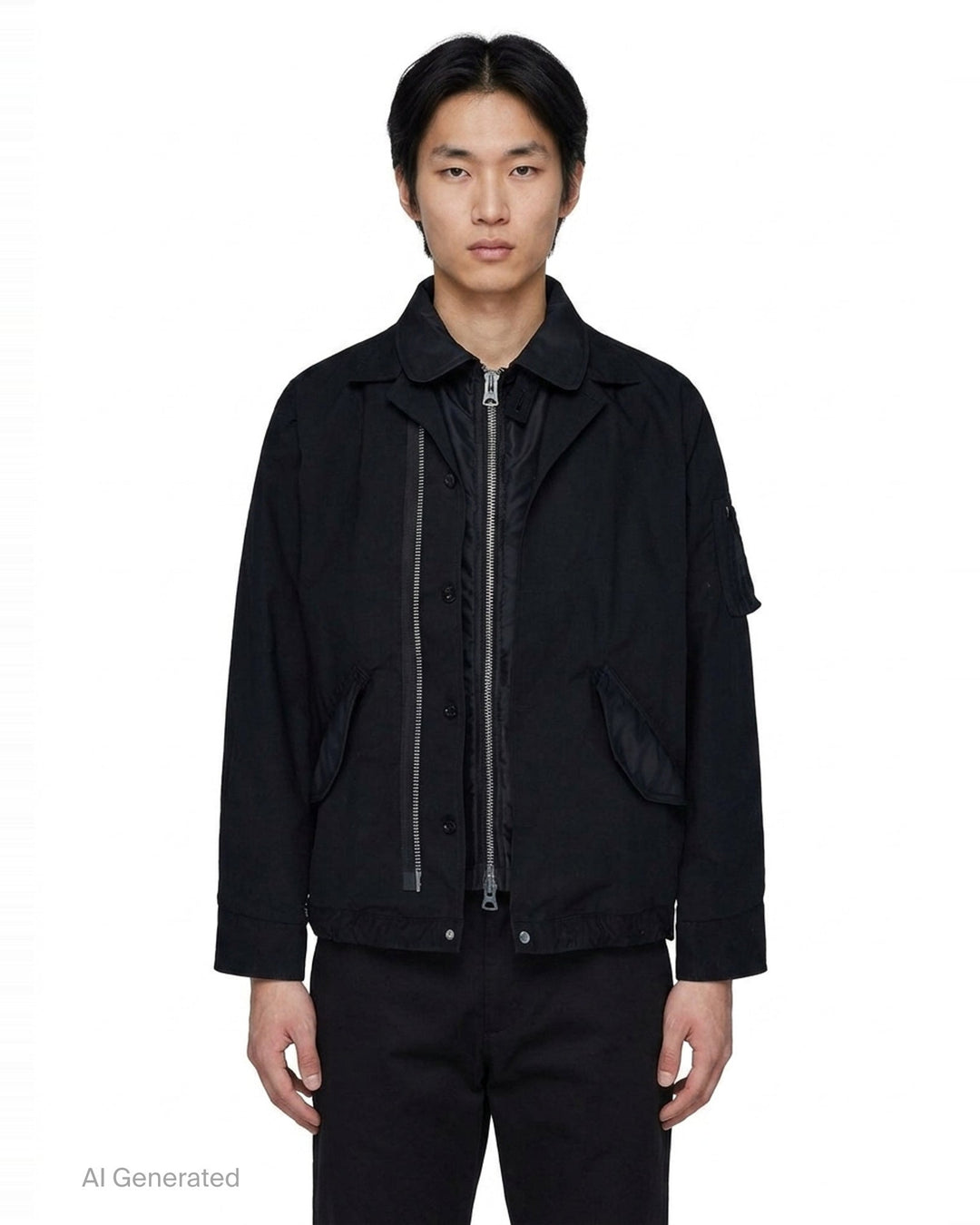 Cotton Nylon Oxford Blouson | sacai | Club21 - front