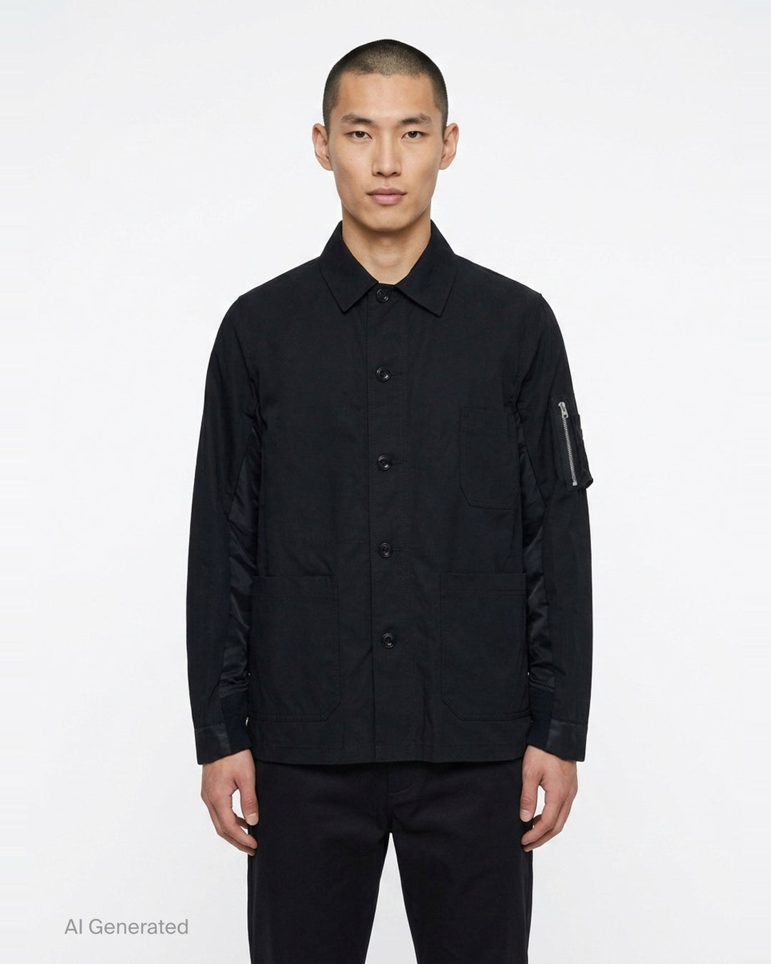 Cotton Nylon Oxford Jacket | sacai | Club21 - front