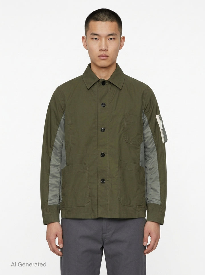 Cotton Nylon Oxford Jacket | sacai | Club21 - front
