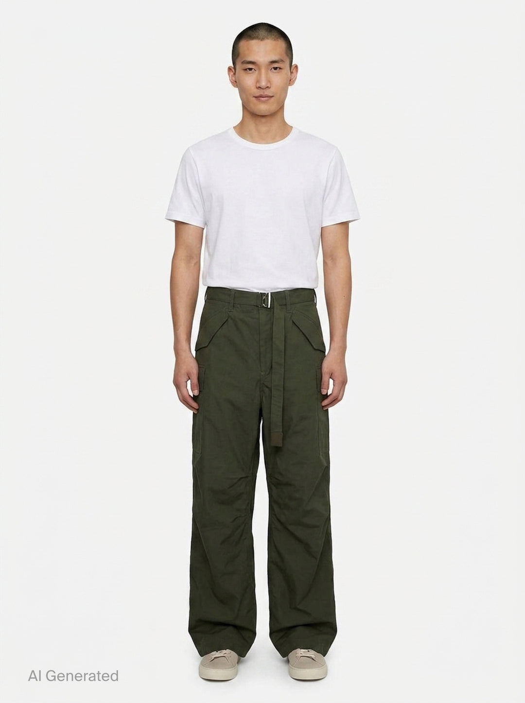 Cotton Nylon Oxford Pants | sacai | Club21 - front