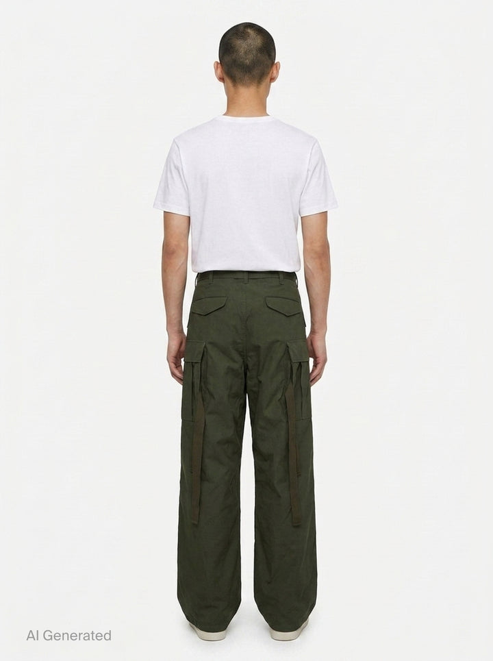 Cotton Nylon Oxford Pants | sacai | Club21 - back