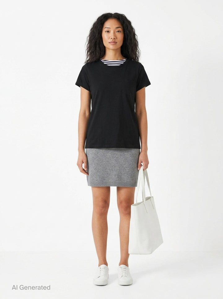 Cotton Poplin Jersey T-Shirt | sacai | Club21 - front