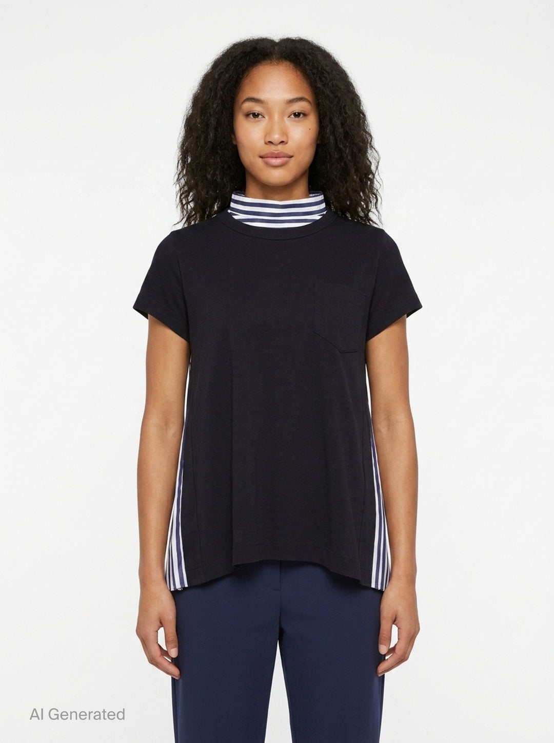 Cotton Poplin Jersey Tee | sacai | Club21 - front