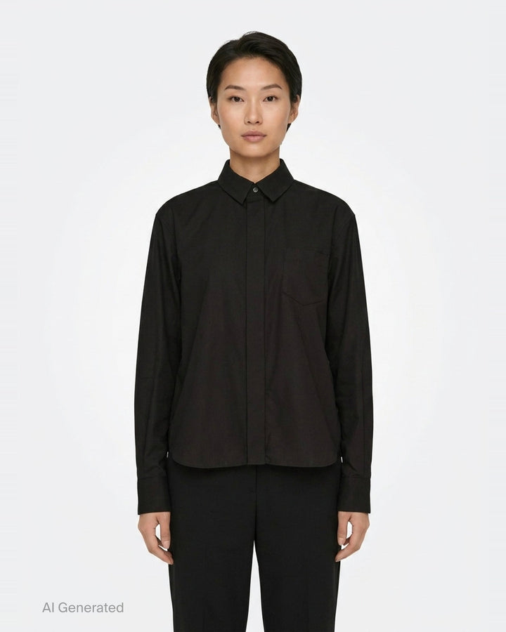 Cotton Poplin Shirt | sacai | Club21 - front