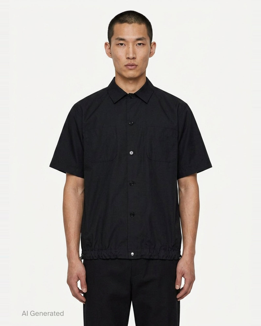 Cotton Poplin Short Sleeve Shirt | sacai | Club21 - front