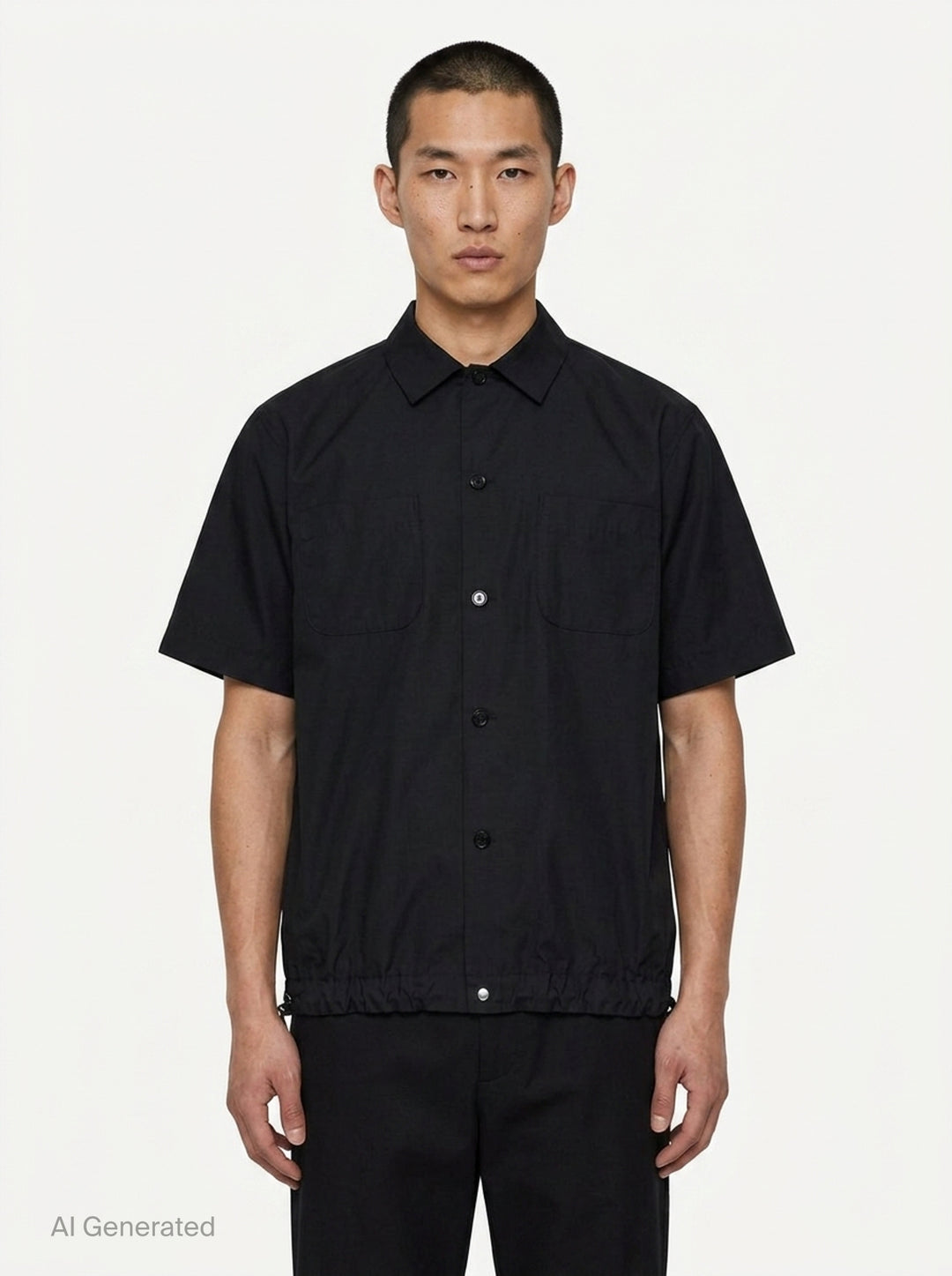 Cotton Poplin Short Sleeve Shirt | sacai | Club21 - front