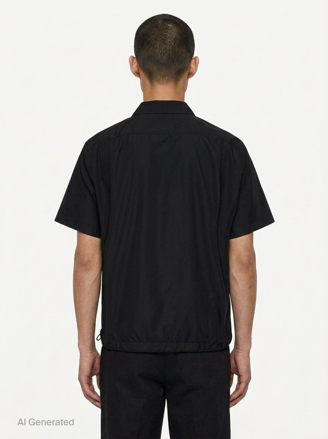 Cotton Poplin Short Sleeve Shirt | sacai | Club21 - back