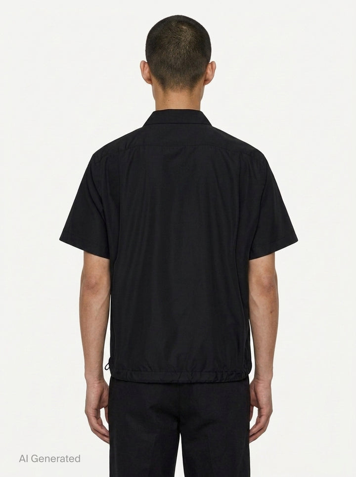 Cotton Poplin Short Sleeve Shirt | sacai | Club21 - back