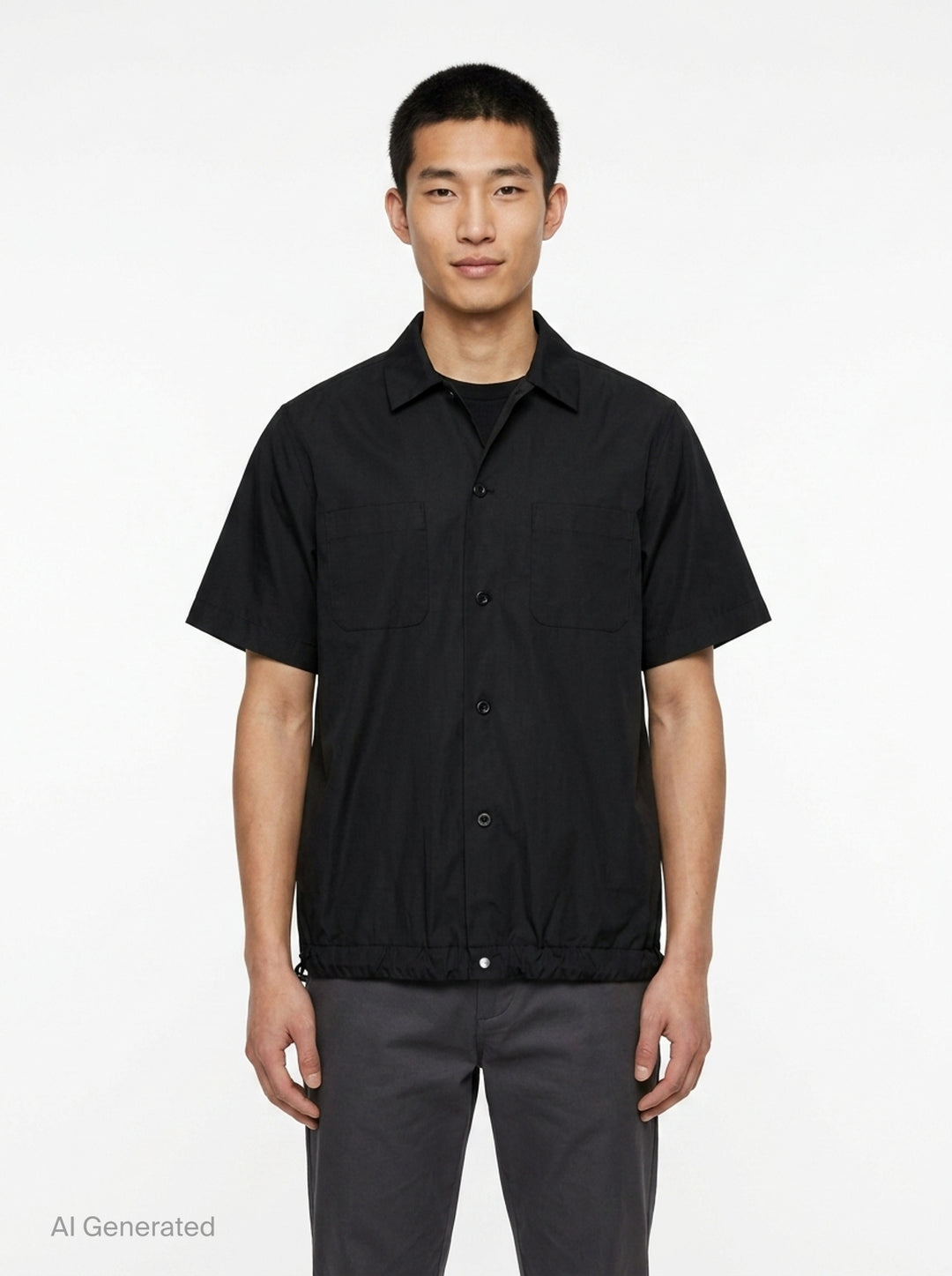 Cotton Poplin Short Sleeve Shirt | sacai | Club21 - front