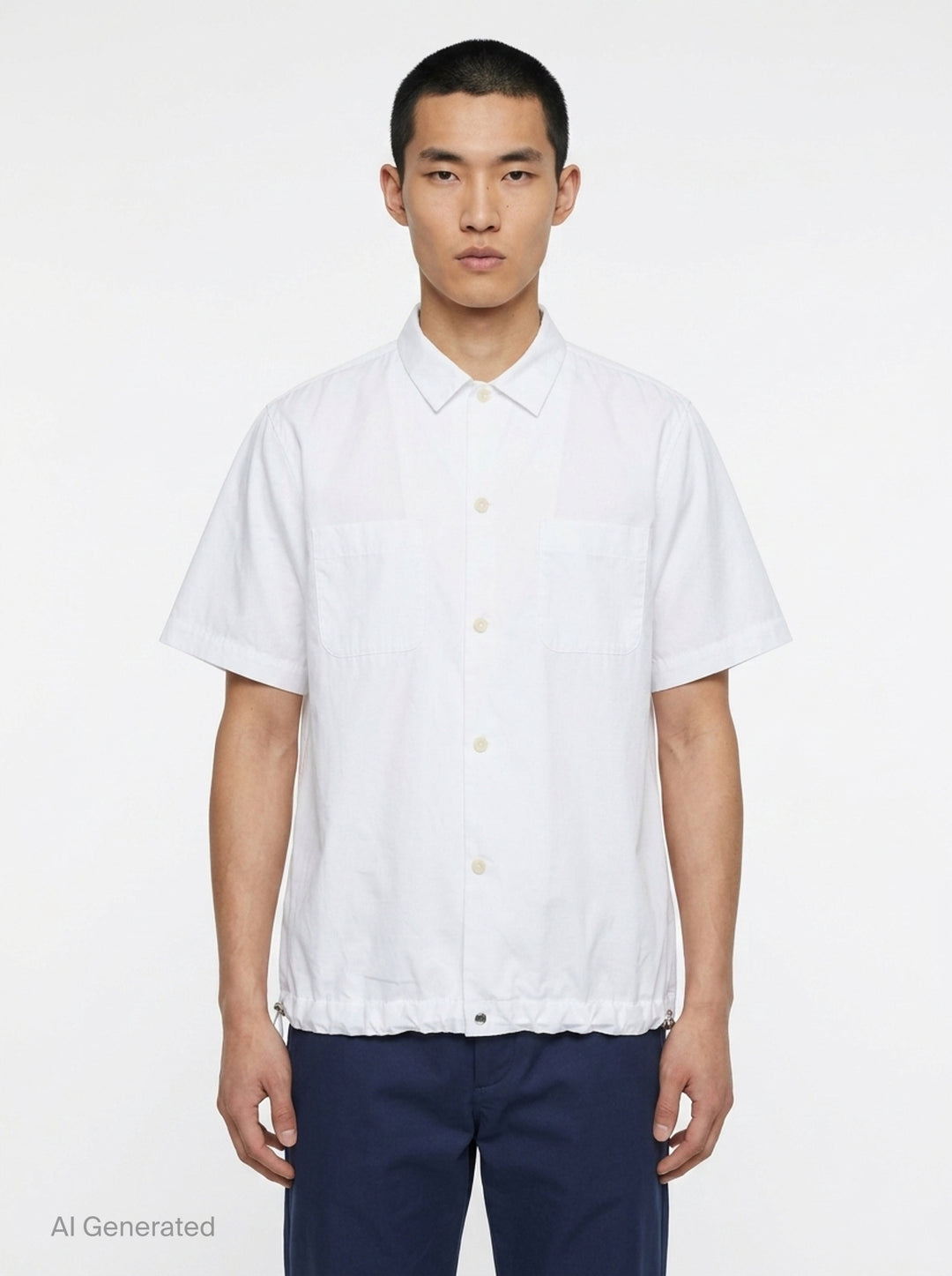 Cotton Poplin Short Sleeve Shirt | sacai | Club21 - front