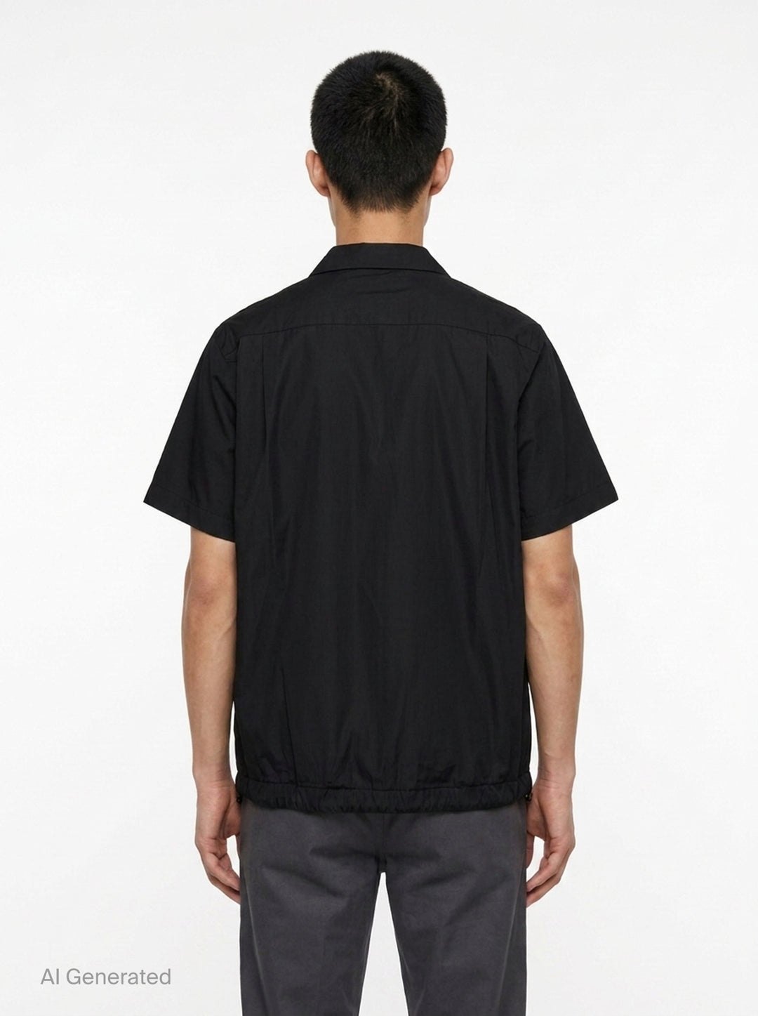 Cotton Poplin Short Sleeve Shirt | sacai | Club21 - back