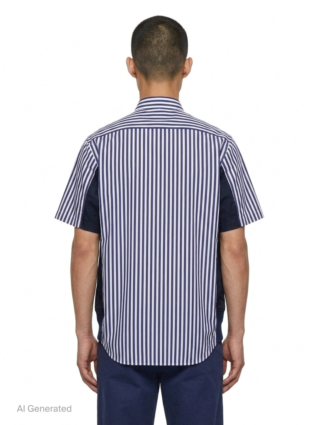 Cotton Poplin Short Sleeve Shirt | sacai | Club21 - back