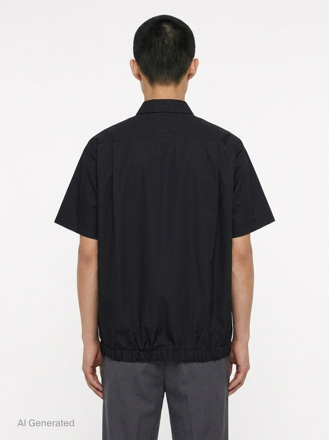 Cotton Poplin Short Sleeve Shirt | sacai | Club21 - back