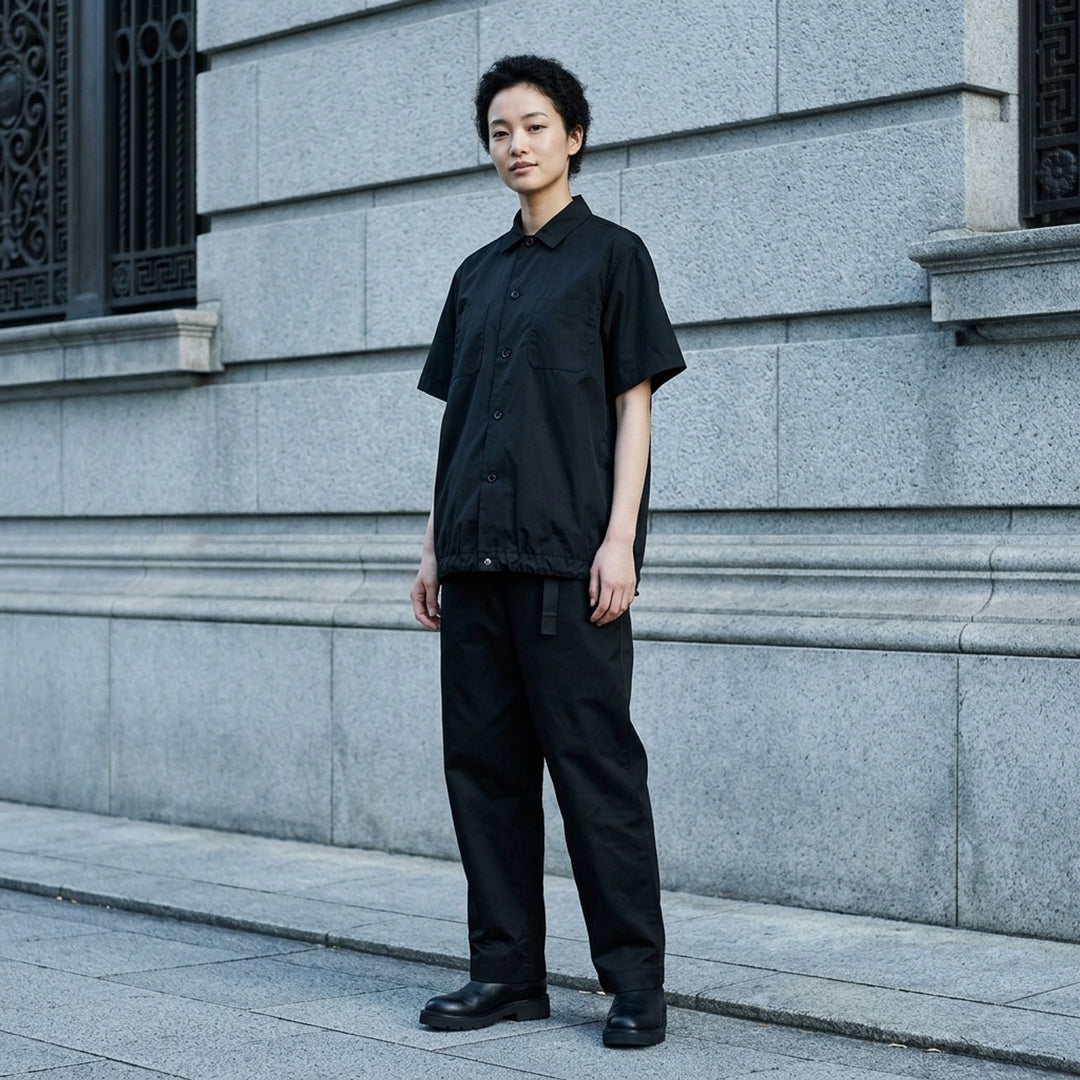 Cotton Poplin Short Sleeve Shirt | sacai | Club21 - lifestyle