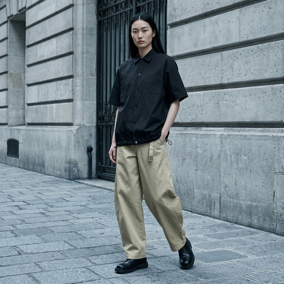 Cotton Poplin Short Sleeve Shirt | sacai | Club21 - lifestyle