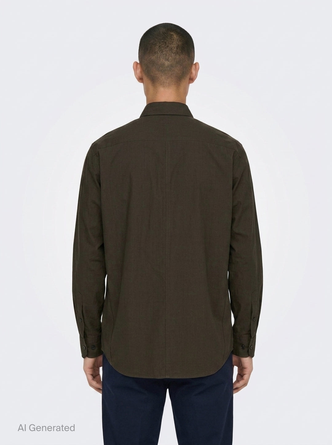 Cotton Typewriter Long Sleeve Shirt | sacai | Club21 - back