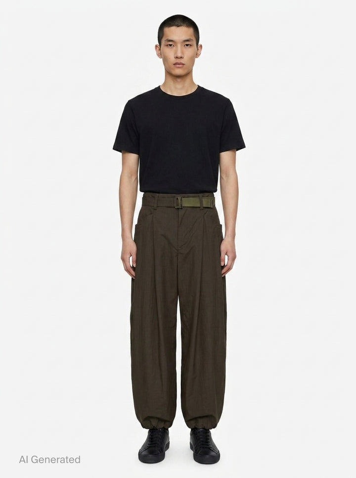 Cotton Typewriter Pleated Pants | sacai | Club21 - front