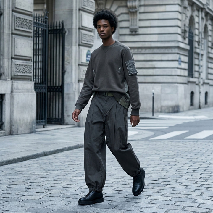 Cotton Typewriter Pleated Pants | sacai | Club21 - lifestyle