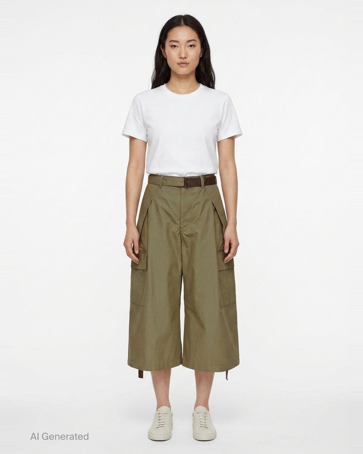 Cotton Weather Cargo Shorts | sacai | Club21 - front