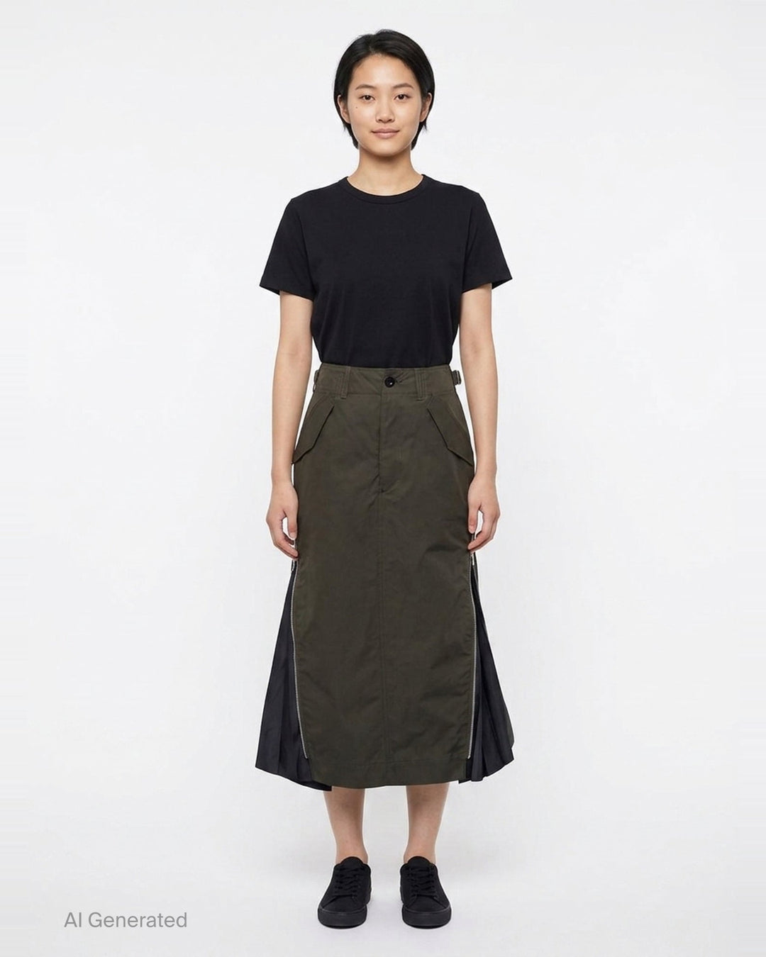 Cotton Weather Midi Skirt | sacai | Club21 - front