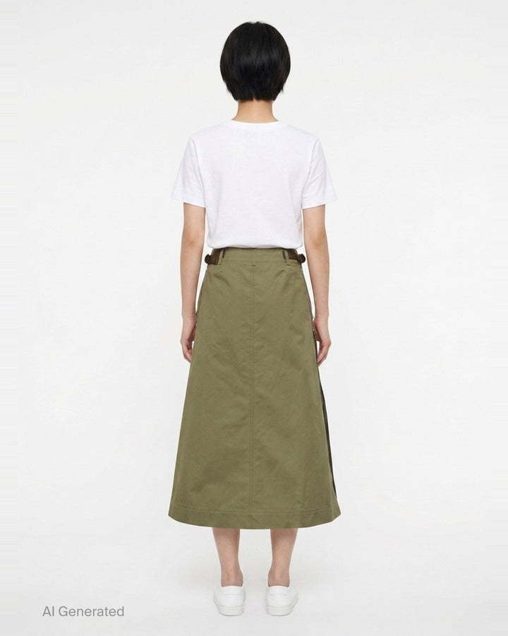 Cotton Weather Midi Skirt | sacai | Club21 - back