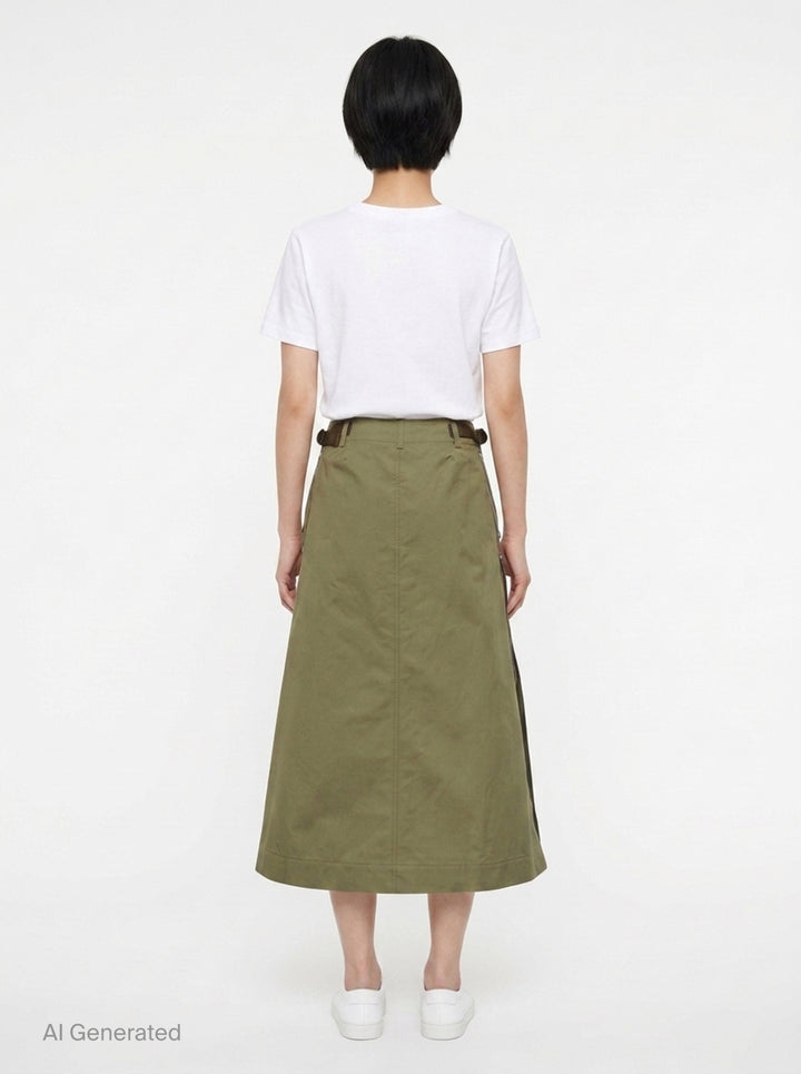 Cotton Weather Midi Skirt | sacai | Club21 - back