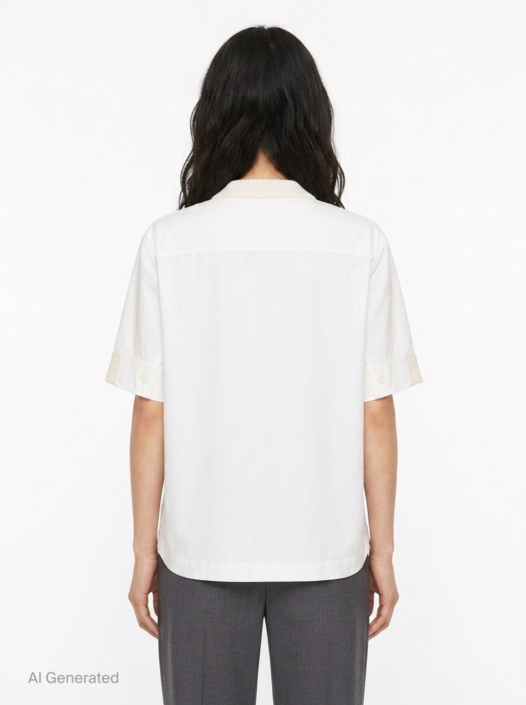 Cotton Weather Short Sleeve Knit Top | sacai | Club21 - back