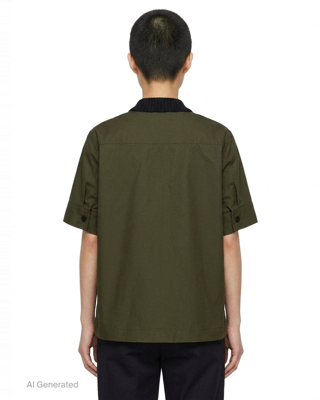Cotton Weather Short Sleeve Knit Top | sacai | Club21 - back