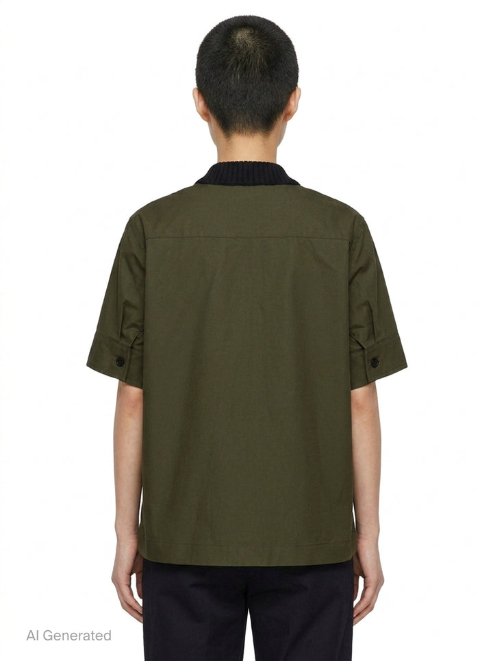 Cotton Weather Short Sleeve Knit Top | sacai | Club21 - back