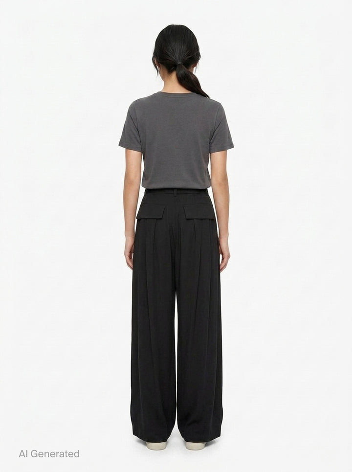 Crepe Back Satin Pants | sacai | Club21 - back
