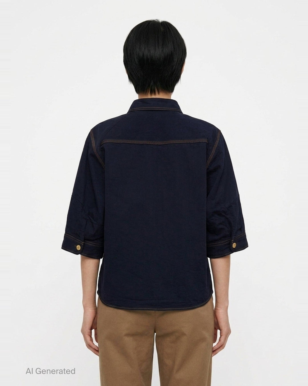 Cropped Denim Shirt | sacai | Club21 - back