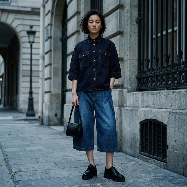 Cropped Denim Shirt | sacai | Club21 - lifestyle