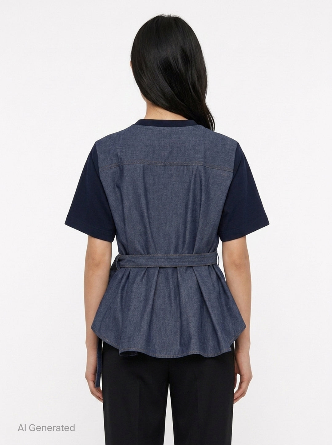 Denim x Cotton Jersey Tee | sacai | Club21 - back