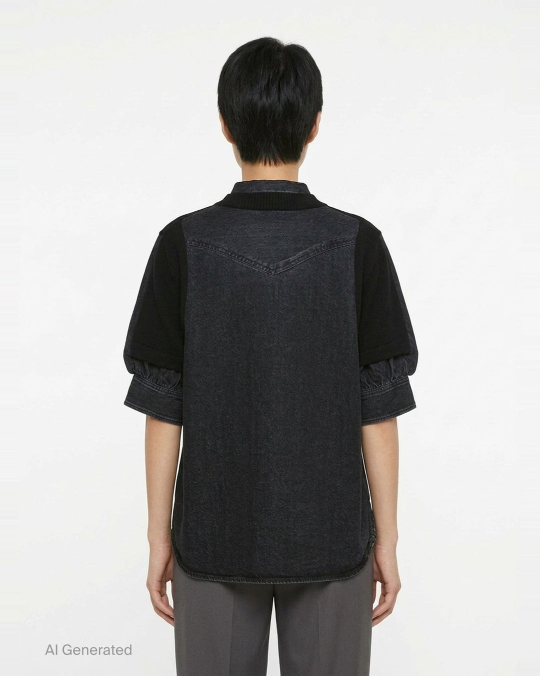 Denim x Knit Pullover | sacai | Club21 - back