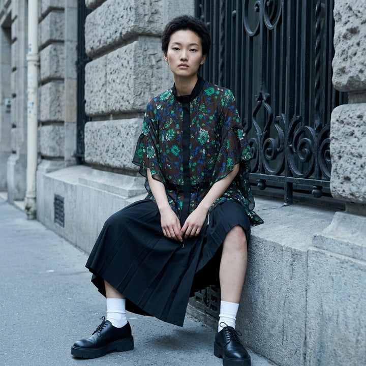 Floral Print Chiffon Blouse | sacai | Club21 - lifestyle