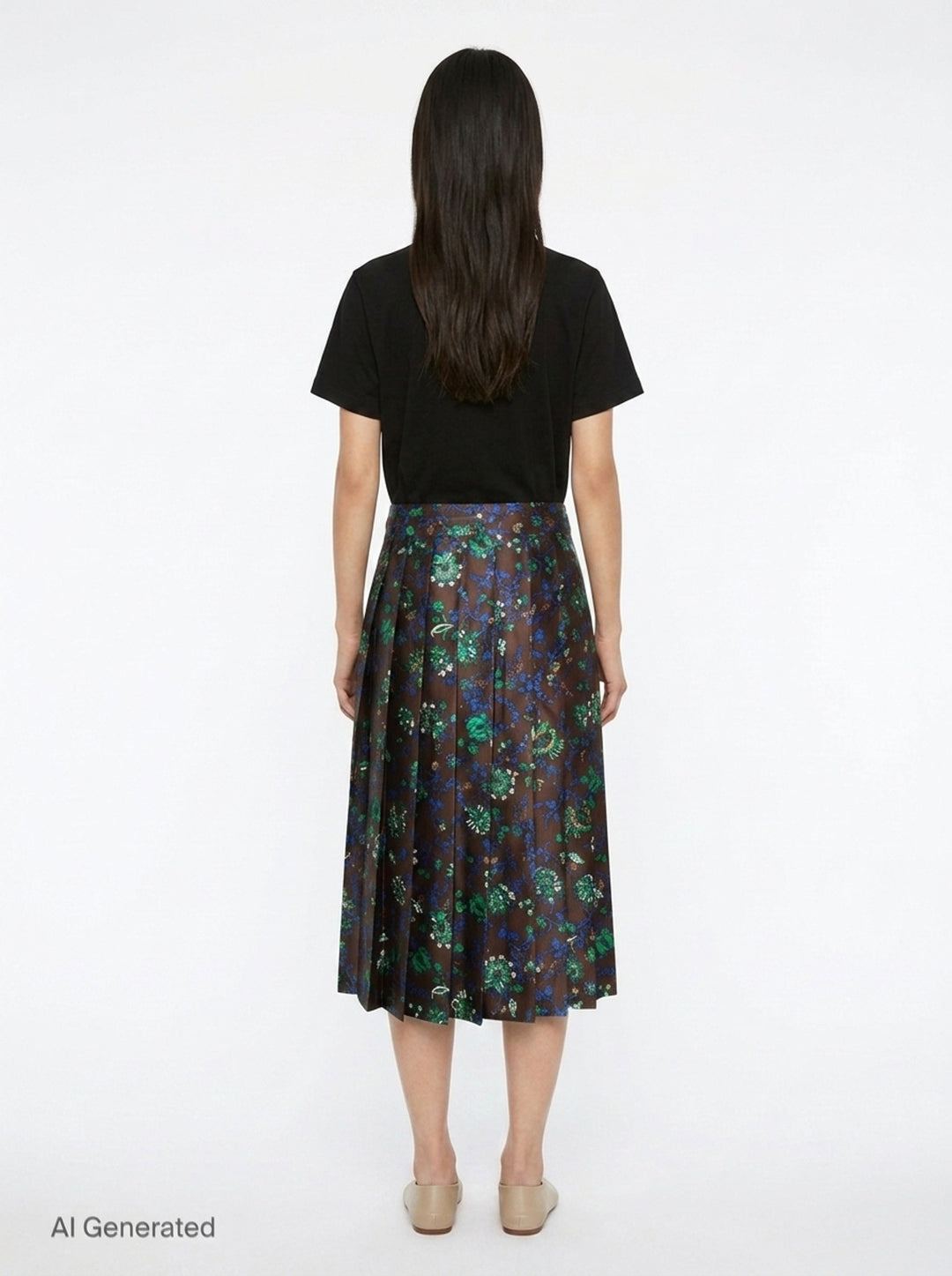 Floral Print Cotton Jersey Dress | sacai | Club21 - back
