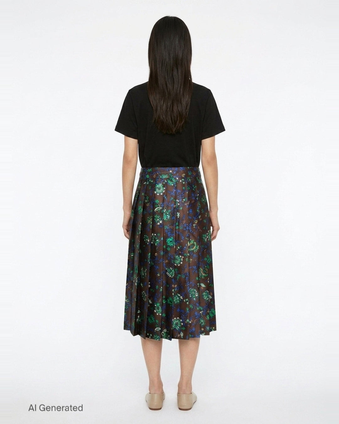 Floral Print Cotton Jersey Dress | sacai | Club21 - back