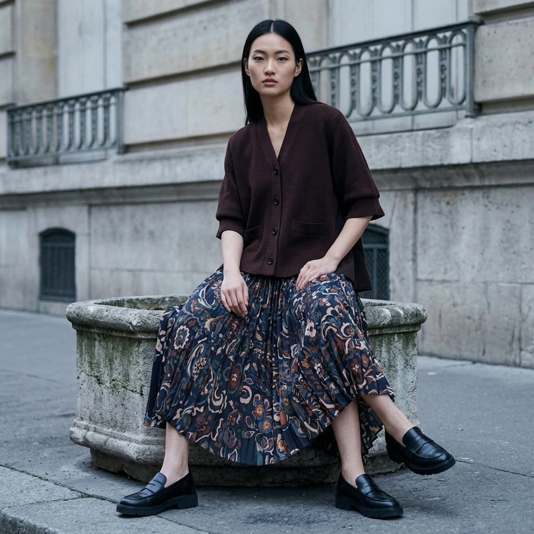 Floral Print Pleated Midi Skirt | sacai | Club21 - lifestyle