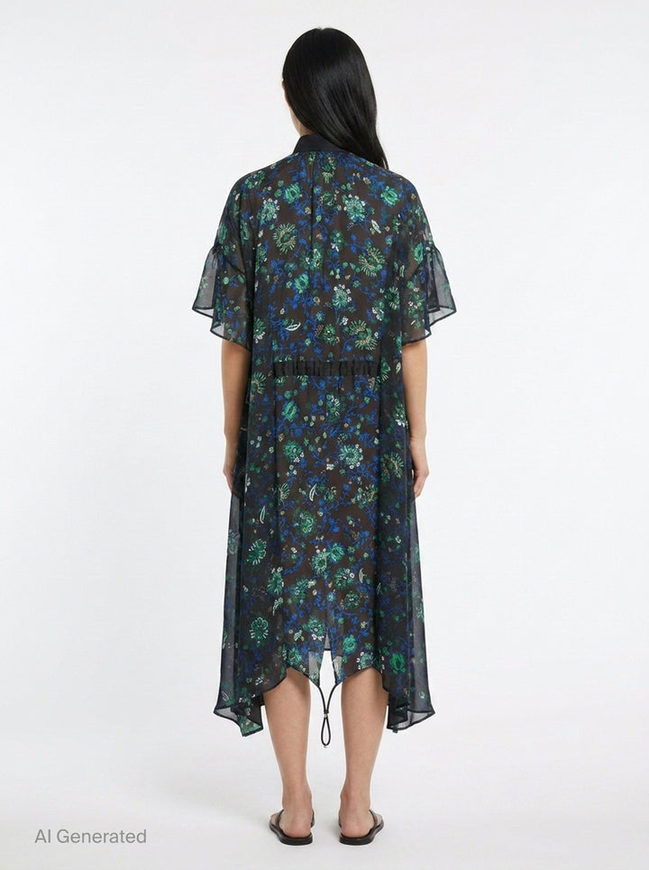 Floral Print Woven Dress | sacai | Club21 - back